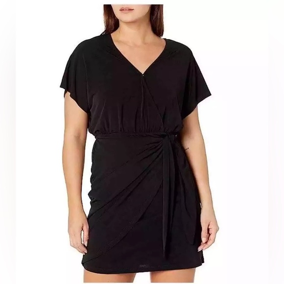 Michael Michael Kors Knee Length Faux Wrap Dress - Picture 1 of 6